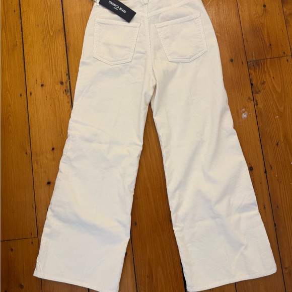 Veronica Beard Ecru- Off-White Wide Leg corduroy jeans - Picture 7 of 10